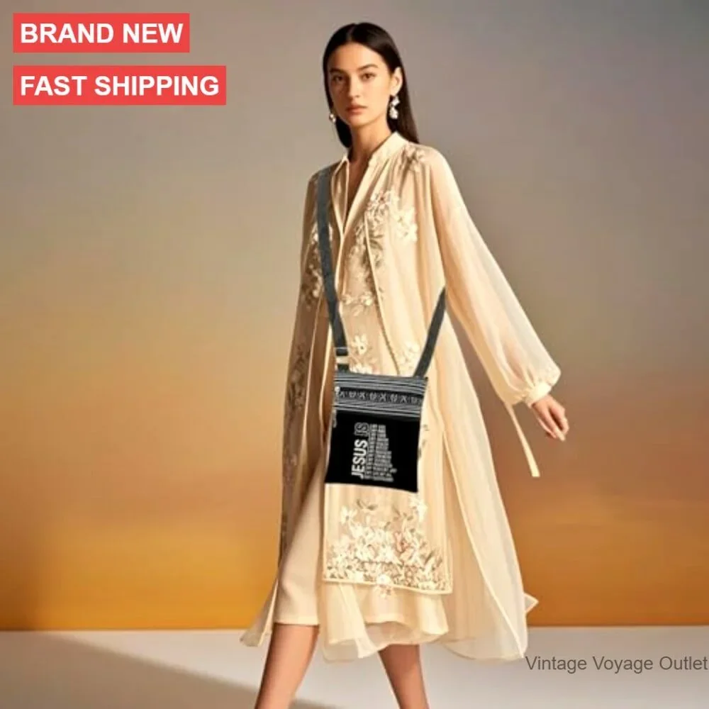 Crossbody Bag Adjustable Strap Dual Compartments Lightweight Polyester